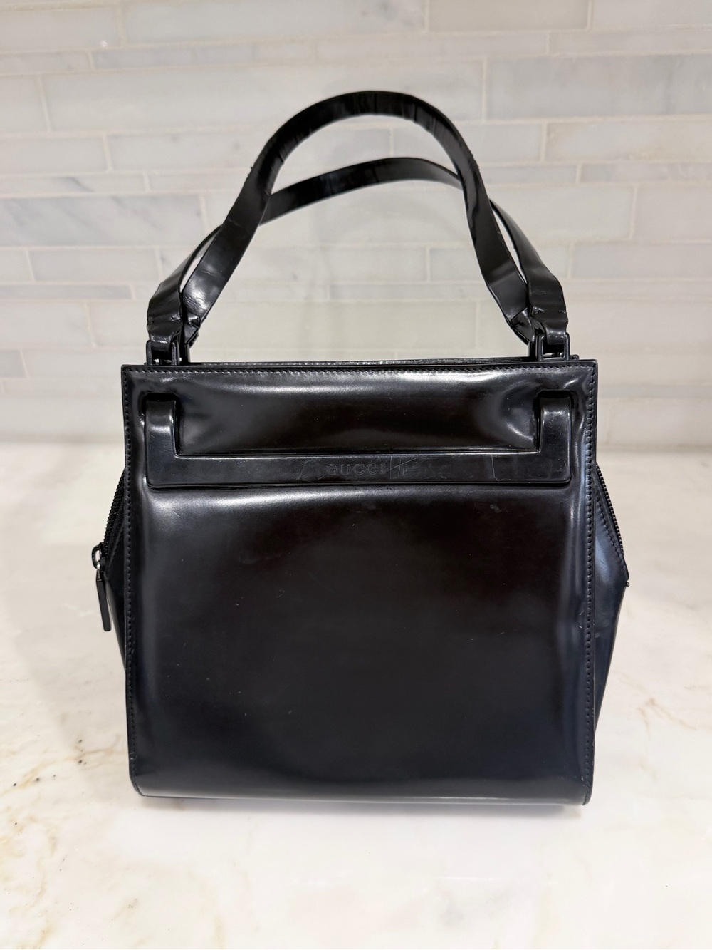 Gucci Black Leather Shoulder Bag